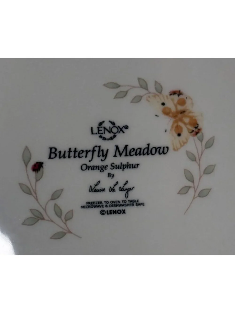 Lenox Butterfly Meadow Scalloped Dinner Plates Lot Of 4 Floral Design Vintage 06